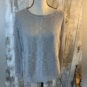 Dhlya two layer sweater with pick-a-boo blouse. Size L